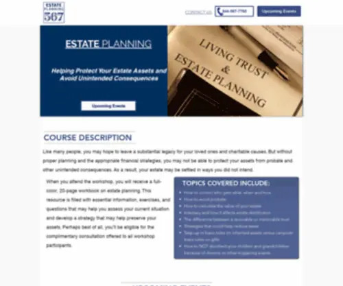 Estateplanning567.com(Estate Planning Workshop) Screenshot