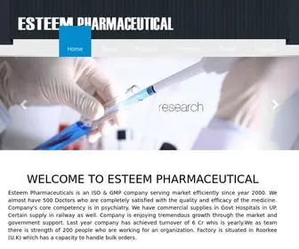 Esteempharma.co.in(Esteem Pharmaceutical) Screenshot