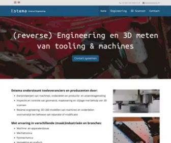 Estema.nl(Estema (reverse) Engineering en 3D meten van tooling & machines) Screenshot