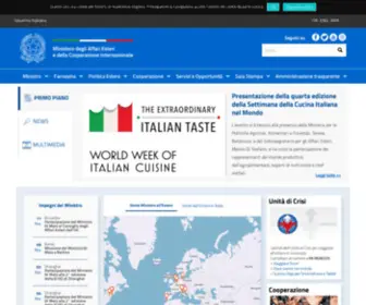 Esteri.it(Ministero degli Affari Esteri e della Cooperazione Internazionale) Screenshot
