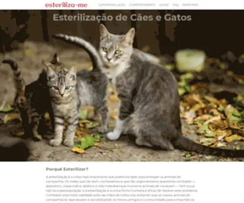 Esteriliza-ME.org(Informação sobre esterilização de animais de companhia (cães e gatos)) Screenshot
