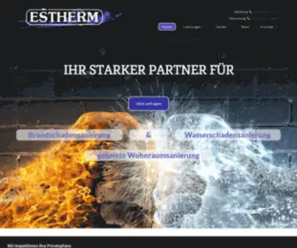 Estherm.at(Brandschaden, Wasserschaden Salzburg & Oberösterreich) Screenshot