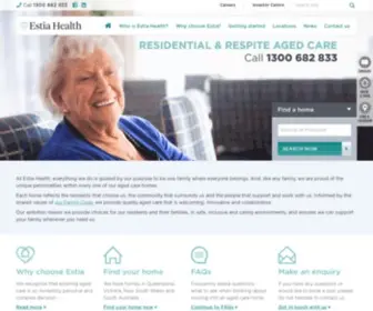 Estiahealth.com.au(Estia Health Aged Care) Screenshot