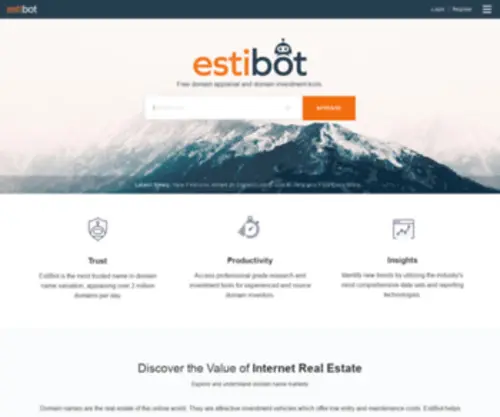 Estibot.com(Free Domain Appraisal and Domain Investment Tools) Screenshot