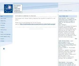 Estif.org(European Solar Thermal Industry Federation) Screenshot