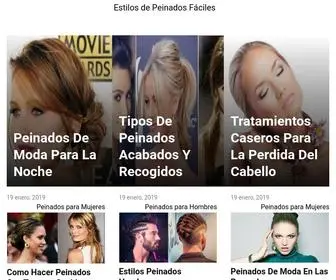 Estilosdepeinados.com(Estilos de Peinados Fáciles) Screenshot