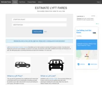 Estimatefares.com(Estimate Lyft Fares) Screenshot