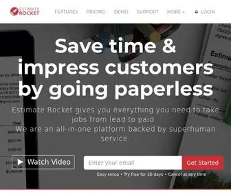 Estimaterocket.com(Online Estimating & Invoicing Software) Screenshot