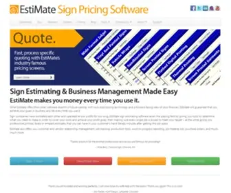 Estimatesoftware.com(Sign Pricing & Sign Business Management Software) Screenshot
