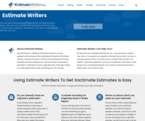 Estimatewriters.com(Estimatewriters) Screenshot