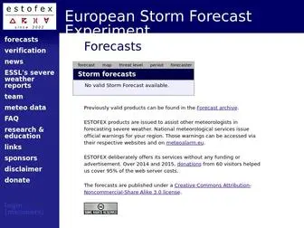 Estofex.org(European Storm Forecast Experiment) Screenshot