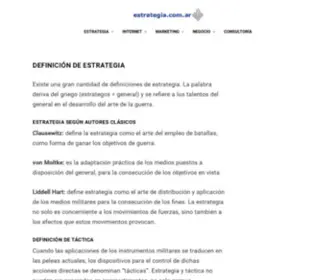 Estrategia.com.ar(Definición de estrategia) Screenshot