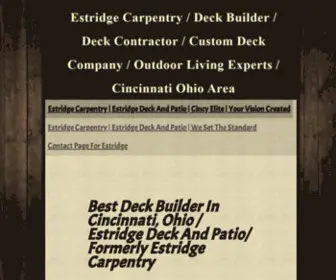 Estridgecarpentry.com(Deck Builders) Screenshot