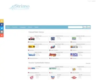 Estrimo.com(World's Radio Directory) Screenshot