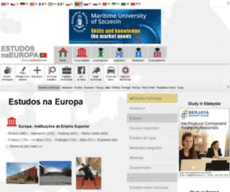 Estudarnaeuropa.eu(Estudos na Europa) Screenshot