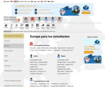 Estudiareneuropa.eu(Europa para los estudiantes) Screenshot