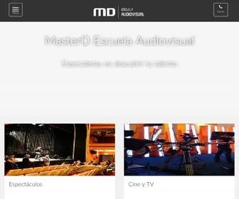 Estudioaudiovisualmasterd.es(Escuela de Audiovisuales MasterD) Screenshot