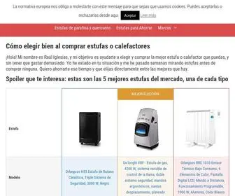 Estufasycalefactores.com(Comprar una estufa) Screenshot