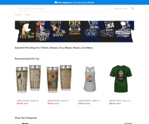 Estyshirt.com(Estyshirt Print shop for T) Screenshot