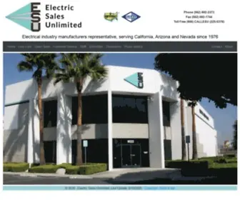 Esu.com(Electric Sales Unlimited) Screenshot