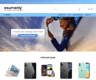 Esurranty.com(Cell Phone & Mobile Device Service Plans) Screenshot