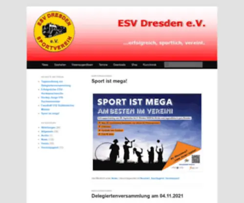 ESV-Dresden.de(Umleitung neue Webseite) Screenshot