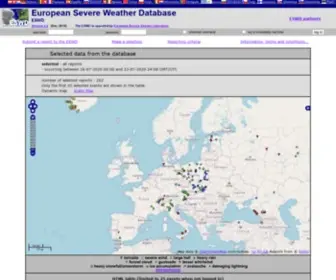 ESWD.eu(European Severe Weather Database) Screenshot