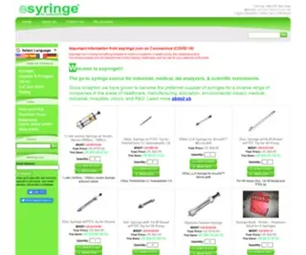 Esyringe.com(Home for Analyzer Syringes) Screenshot