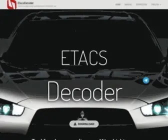 Etacsdecoder.com(Powerful software tool for car diagnostics) Screenshot