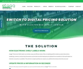 Etaggsolutions.com(Get electronic shelf labels for a fully wireless retail pricing solution) Screenshot