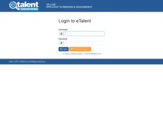 Etalent.net(Recruitment Software) Screenshot