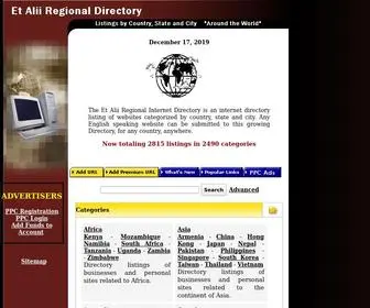 Etalii.info(The Et Alii Regional Internet Directory) Screenshot