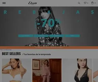 Etam.es(Visita la tienda online de Etam. Los mejores artículos de moda íntima de mujer) Screenshot