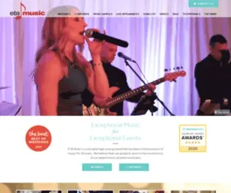 Etamusic.com(Tri-State Live Band, Cover Band & Party Band for Hire) Screenshot