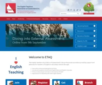 Etaq.org.au(The English Teachers Association of Queensland) Screenshot