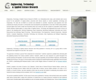 Etasr.com(Technology & Applied Science Research) Screenshot