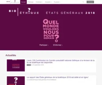 EtatsgenerauxDelabioethique.fr(Etats généraux) Screenshot