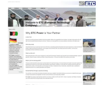 ETC-Power.de(Contact ETC power European Technology Company Ltd) Screenshot