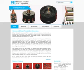 Etccindia.com(Efficient Toroidal Coil Corporation) Screenshot