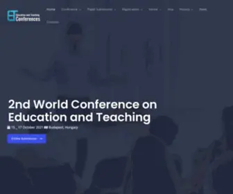 Etconf.org(3rd World Conference on Education and Teaching) Screenshot