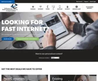 Etczone.com(Enhanced Telecommunications Corporation) Screenshot