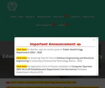 Etea.edu.pk(Educational Testing and Evaluation Agency) Screenshot