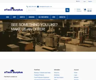 Etechsurplus.com(ETech Surplus) Screenshot