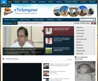 Etelangana.org(ETelangana:Telangana News and Information ebooks eLibrary Library Audio Video Song) Screenshot