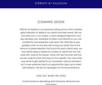 Eternitybykaldoun.com(Luxury men & women's designer clothing and accessories boutique) Screenshot