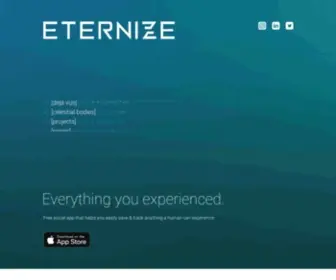 Eternizeapp.com(Everything you experienced) Screenshot