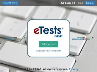 Etestsonline.org(CASAS eTests Online) Screenshot