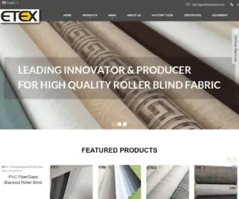 Etexblindsfabric.com(Window Blinds Fabric) Screenshot