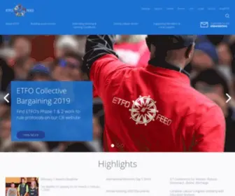 Etfo.ca(The Elementary Teachers' Federation of Ontario) Screenshot