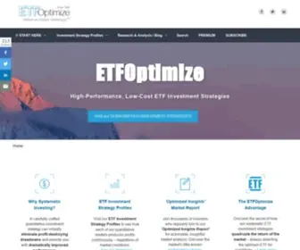 Etfoptimize.com(High-Performance ETF Investment Strategies®) Screenshot